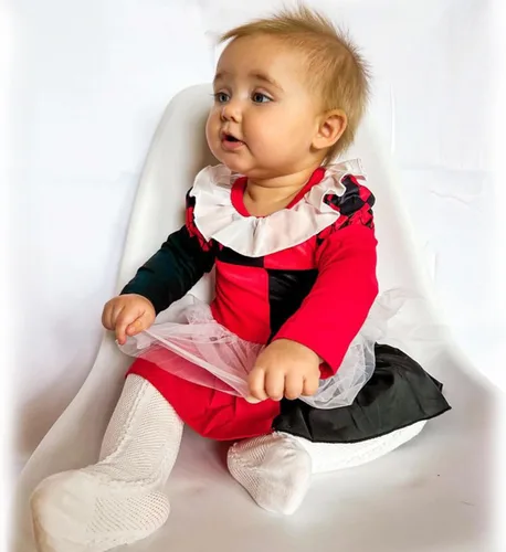 Vista 2 de HINTINA Conjunto de mameluco de Halloween para bebé recién nacida con calcetines