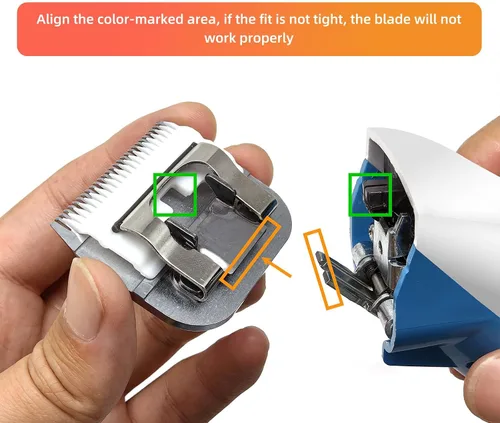 Vista 4 de Professional #4FC Ceramic Detachable Clipper Blade, 3/8" (9.5mm) Finish Cut Replacement Blade, Stay Cool & Sharp Technology, Compatible with Andis