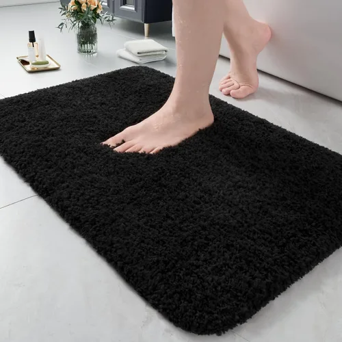 Vista 8 de LOCHAS Alfombra de baño de microfibra antideslizante de 36 x 24 pulgadas Gris