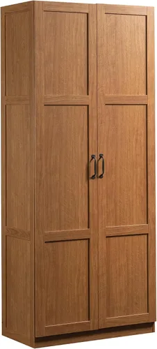 Vista 12 de Sauder Gabinete de almacenamiento alto, negro, 4 estantes ajustables, uso en varias habitaciones