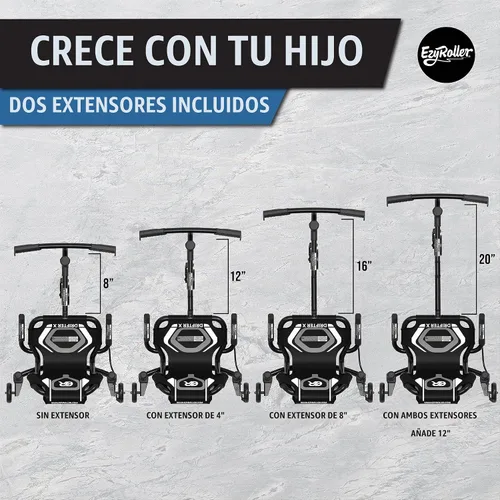 Vista 5 de EzyRoller Nuevo juguete Drifter-X Ride on para mayores de 4 años, hasta 150 libras. - Negro