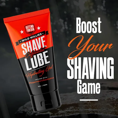 Vista 2 de Wild Willies - Gel de afeitado hidratante y de alta calidad, lubricante de afeitado – Formulado con cafeína, aceite de jojoba calmante y aceite