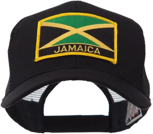 Vista 5 de Gorra de malla parcheada con letra de bandera de América del Norte