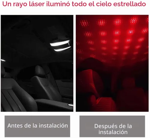 Vista 3 de LEDCARE Proyector de Estrellas USB con Luz Nocturna, Luces Portátiles Ajustables Románticas para Techo Interior del Automóvil, Proyector de Lámpara