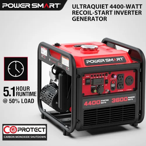Vista 2 de PowerSmart Generador portátil de 4400 vatios para uso de emergencia