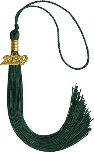 Vista 7 de Endea Graduation - Borla de un solo color con fecha dorada (Oro Antiguo, 2020)