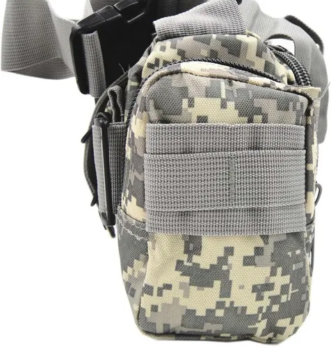 Vista 3 de FAMI Bolsa de despliegue Paquete de cintura táctica Pequeño Sling Pack Bolsa de mano Bolsa de manillar ACU