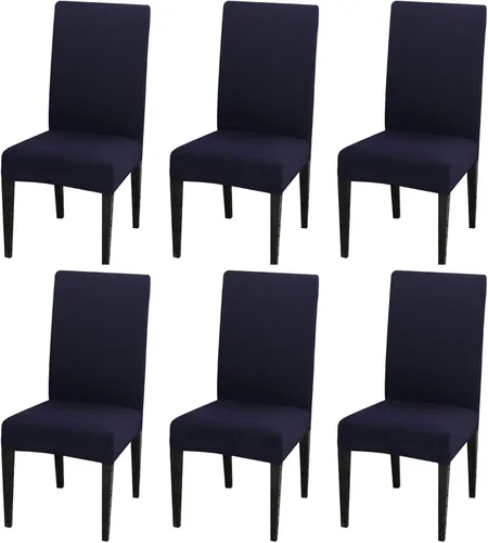 Vista 34 de Dimatic Paquete de 2 fundas elásticas de licra para sillas de comedor, extraíbles y lavables, fundas protectoras para sillas de comedor, cocina