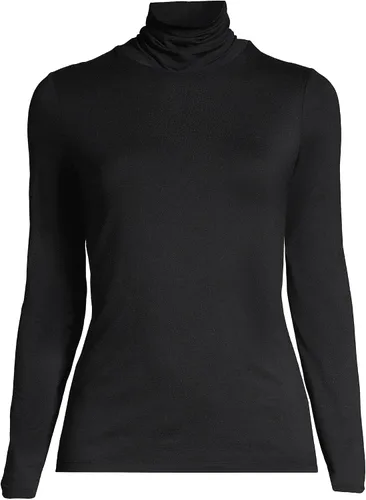 Vista 5 de Lands' End - Suéter ajustado, ligero, de cuello alto y manga larga para mujer