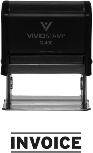 Vista 10 de Sello de goma autoentintado para facturas (tinta negra) - Mediano (paquete de 2)