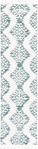 Vista 39 de SAFAVIEH - Alfombra de acento de la colección de borlas marroquíes Shag - 2'3" x 4', marfil y marrón, estilo bohemio, no suelta pelo y de fácil