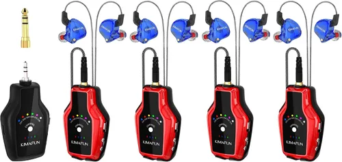 Vista 9 de KIMAFUN Sistema de monitor inalámbrico en el oído, auricular inalámbrico personal con sistema IEM para músicos, cantantes (1TX+1RX)