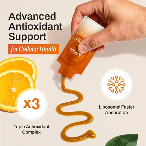 Vista 2 de Mikra Glutatión+ Suplemento Antioxidante Liposomal con CoQ10 y PQQ - Apoyo Celular Avanzado para Energía, Enfoque y Salud Inmunológica - Suplemento