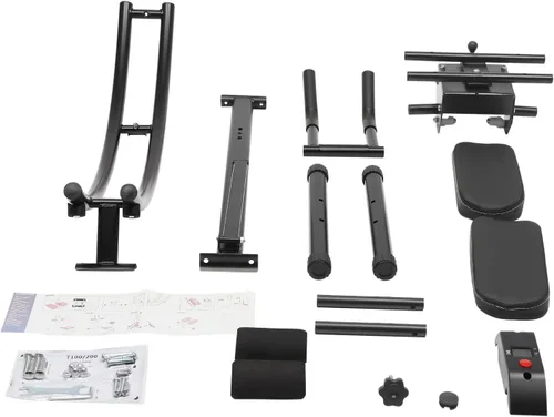 Vista 6 de Ab Machine Abs Equipo de entrenamiento para gimnasio en casa, máquina de ejercicios abdominales de núcleo plegable, equipo deportivo y de Negro-a