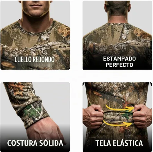 Vista 5 de Realtree Camo Crewneck Tees Mezcla de algodón Realtree Edge