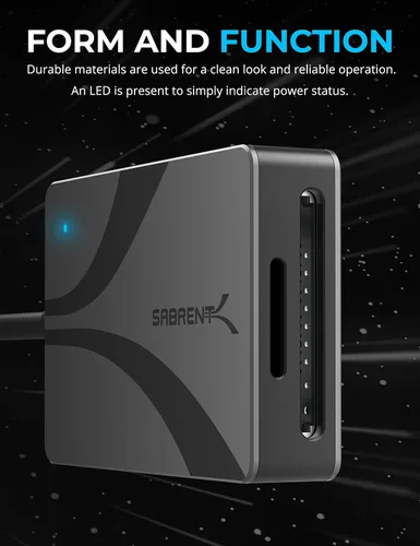 Vista 6 de SABRENT Lector de tarjetas USB tipo C, SDXC UHS-II de doble ranura y microSDXC SD 4.0 (CR-CSDM)