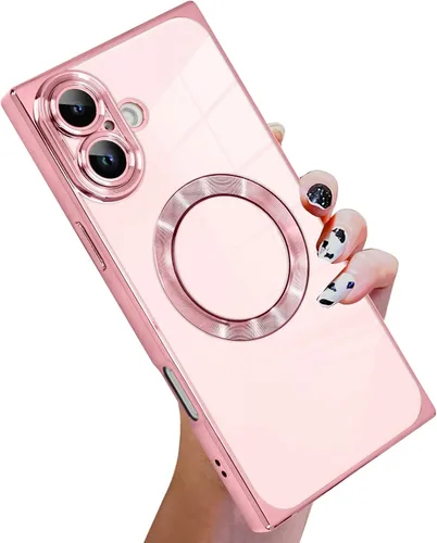 Vista 20 de KANGHAR Funda diseñada para iPhone 12 Pro Magnética Transparente con Protector de Lente de Cámara [Compatible con MagSafe] Diseño de Placado