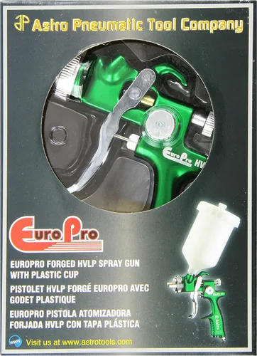 Vista 2 de Astro eurohv103 Europro forjado HVLP Pistola con boquilla 1,3 mm y plástico Copa
