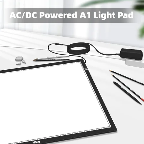 Vista 6 de Mlife Almohadilla de Luz Grande A1 Mejorada para Pintura de Arte de Diamante, Caja de Luz de Dibujo y Copia con Atenuación Continua para Calcar