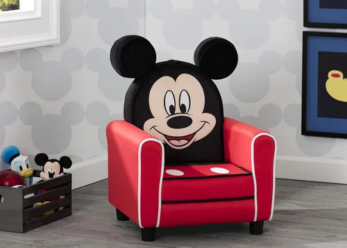 Vista 6 de Delta Children Silla tapizada, Disney Mickey Mouse y silla tapizada para niños, madera, Mickey Mouse de Disney