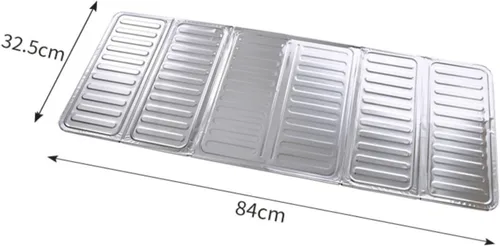 Vista 8 de 2 protectores contra salpicaduras de aceite de papel de aluminio para estufa de gas, pantalla desechable a prueba de aceite, herramienta de cocina