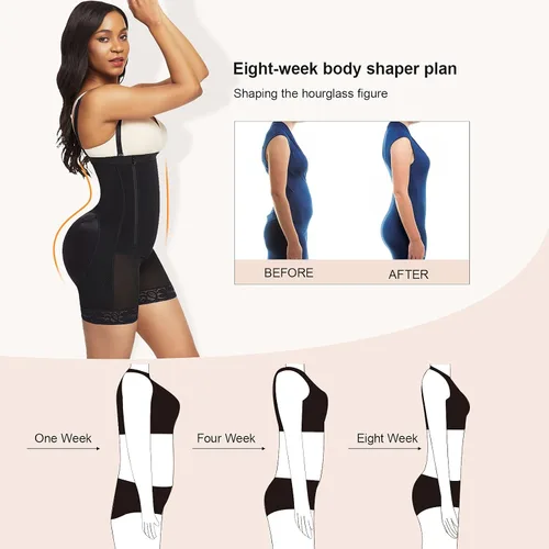 Vista 4 de FeelinGirl - Moldeadora de cuerpo para mujer con control de abdomen con cremallera lateral para mujer vida diaria