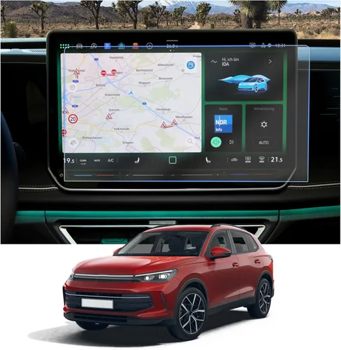 Vista 10 de CDEFG 2 protectores de pantalla para Volkswagen VW Tiguan 2025 2026 de 12.9 pulgadas para Volkswagen VW Tiguan 2025 2026, cubierta de pantalla Nano