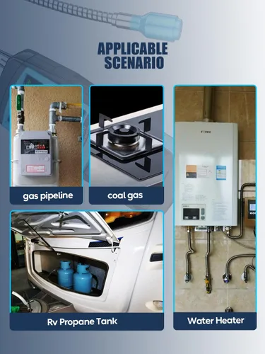Vista 6 de Detector de gas natural con pantalla de concentración de gas que localiza la fuente de fugas de propano, gas natural y gas combustible para el hogar