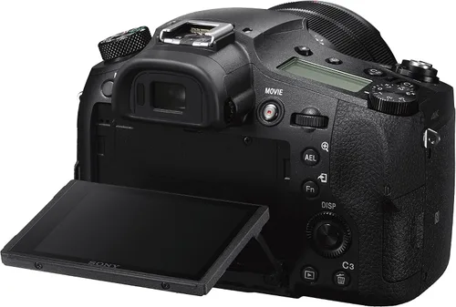 Vista 7 de Sony Cyber‑Shot RX10 IV con enfoque automático de 0.03 segundos y zoom óptico de 25x (DSC-RX10M4), negro