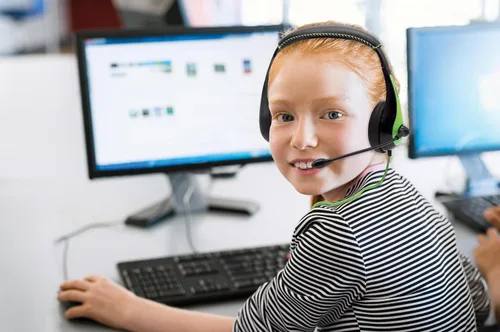 Vista 11 de Avid Productos Auriculares AE-36 en verde con micrófono de pluma ajustable para escuela, aula, educación, pruebas y evaluación (paquete de 10)