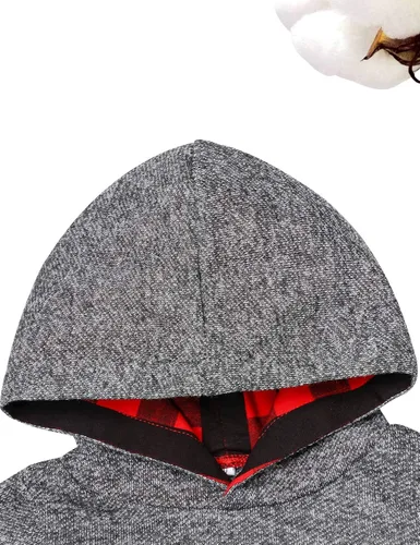 Vista 3 de Von kilizo Conjunto de 2 piezas de ropa de otoño para bebé, sudadera con capucha y pantalones de teñido anudado