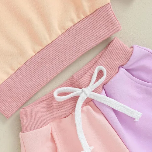 Vista 7 de Fernvia Ropa para bebé niña de 3, 6, 9, 12, 18 y 24 meses, conjuntos de sudadera de manga larga + pantalones