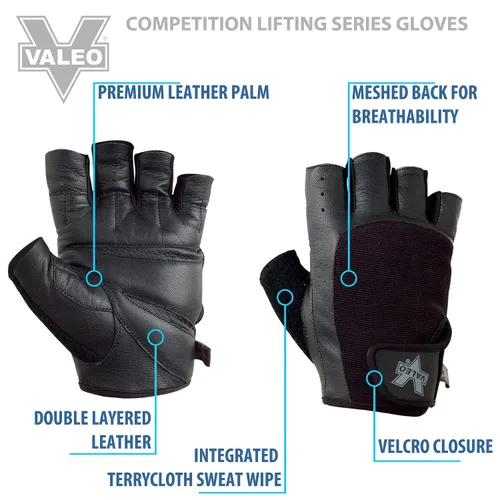 Vista 2 de Valeo VA5149XL Pro - Guante sin dedos para manejo de materiales, XL, color negro