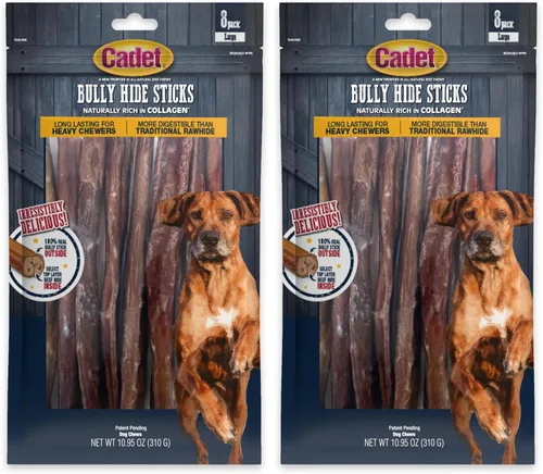 Vista 16 de Cadet Bully Hide Sticks Natural Dog Chews, Large, 7 Count