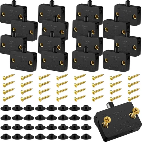 Vista 7 de Paquete de 8 interruptores de puerta de gabinete para luz de armario Negro