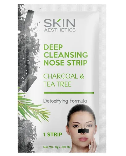 Vista 3 de Skin Aesthetics Máscara facial despegable de carbón y árbol de té, limpieza profunda, eliminación de poros, espinillas, cuidado de la piel coreano