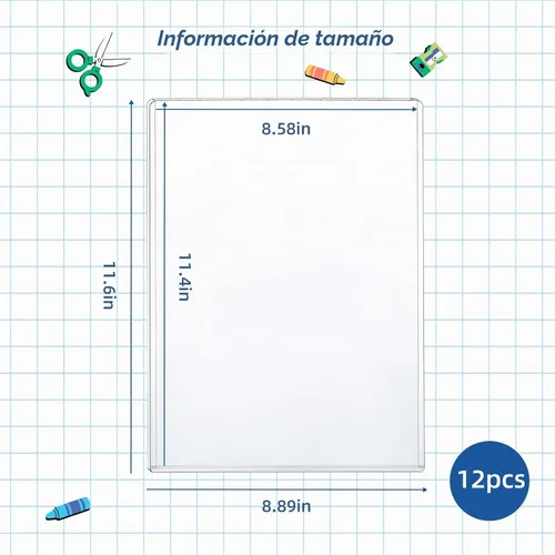 Vista 2 de 12 protectores rígidos de impresión de 8 1/2" x 11" - Toploaders transparentes - Fundas de plástico duro para documentos y fotos - Protector