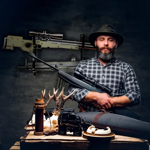 Vista 8 de Soporte de pared para rifles, estante de acero de 13 pulgadas para rifles, escopetas y pistolas, ganchos de almacenamiento de armas de fuego