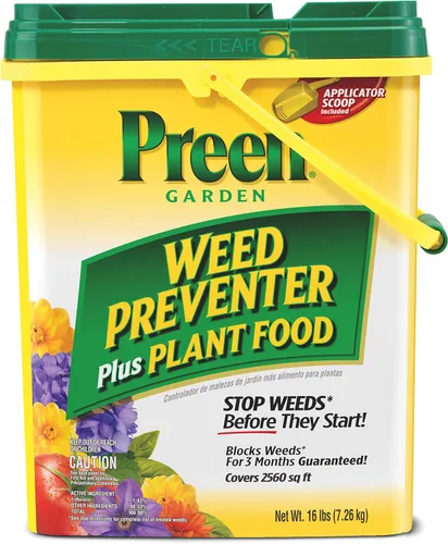 Vista 13 de Preen Garden Weed Preventer Plus Plant Food 31.3 lb. Bolsa - Fertilizante granular multiusos con control de malezas preemergente para jardines