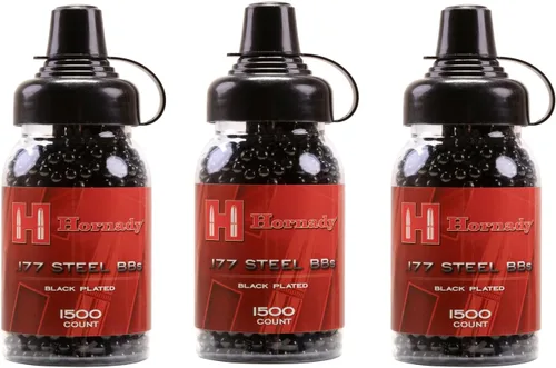Vista 8 de Hornady Black Plated .177 Caliber Steel BB Gun BBS (1500 Count)