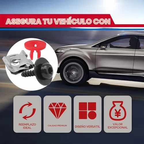 Vista 5 de T30 Guard Undertray Cover Engine Splash Shield Compatible con Ford Focus Fusion Escape Explorer C-Max Transit Connect Lincoln MKC Tornillos Tuerca