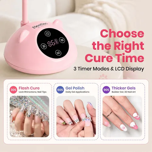 Vista 7 de Beetles - Lámpara de uñas con cuello de cisne (36 mW/cm², inalámbrica, UV, 36 mW/cm²)