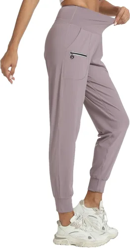 Vista 7 de Kcutteyg - Pantalones deportivos con bolsillos para mujer, diseño suave, ligero y de secado rápido, para entrenamiento, gimnasia, yoga y correr