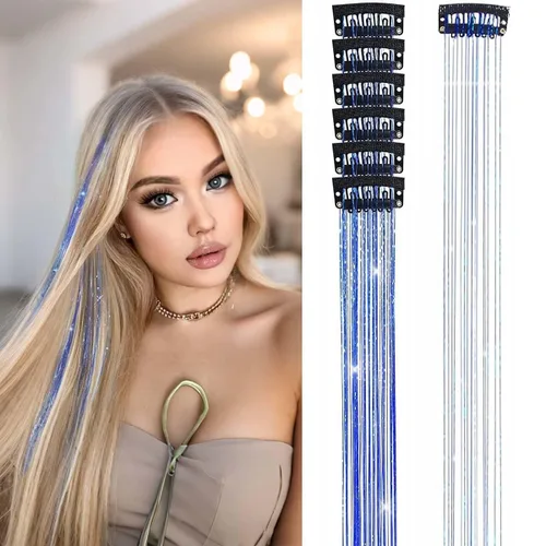 Vista 34 de Extensiones de cabello humano real con broches, 4.23 oz, 7 unidades, extensiones de cabello humano real con clip, de 14 pulgadas, rubio ceniza a