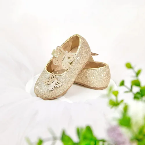Vista 3 de Felix & Flora Zapatos de ballet para niñas pequeñas Zapatos planos Mary Jane para niñas de flores, zapatos de vestir para fiestas y bodas