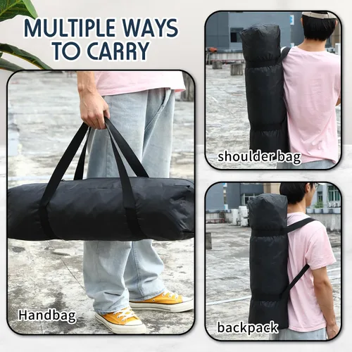 Vista 4 de Bolsa de transporte para trípode, resistente al agua, duradera, ligera, multifuncional, con traje resistente para tienda, caña de pesca, luces