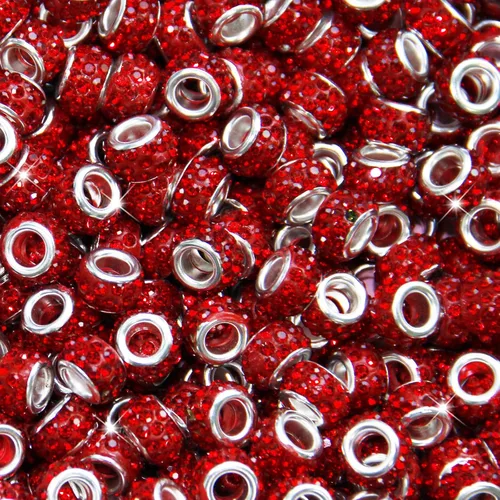 Vista 14 de 60 Piezas Cuentas Espaciadoras de Diamantes de Imitación con Agujero Grande Cuentas Espaciadoras Negras Europeas para Manualidades Cuentas Grandes