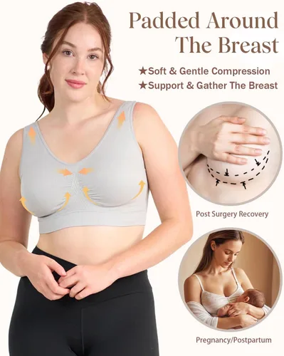 Vista 41 de Coobie Brasier sin costuras de cobertura completa para mujer con acolchado extraíble para mayor comodidad