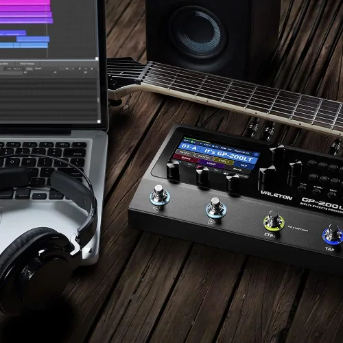 Vista 7 de Valeton GP-200LT Pedal de Efectos Múltiples Procesador de Efectos Múltiples Pedal de Efectos de Guitarra Pedal de Bajo Modelado de Amplificador