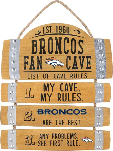 Vista 12 de FOCO Letrero colgante de pared con logotipo de equipo de la NFL